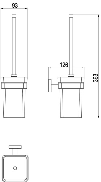 Щетка для туалета Timo Selene 17061/17 золото матовое